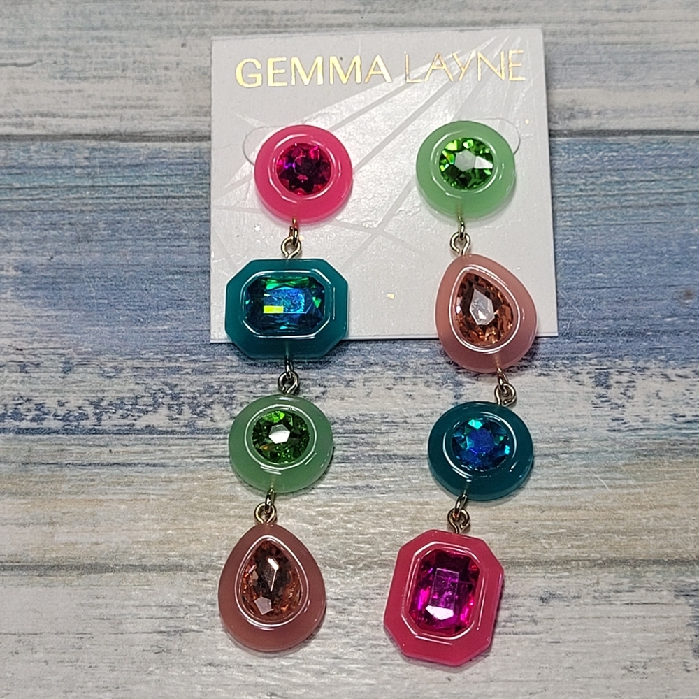 Gemma Layne Multicolor Statement Earrings